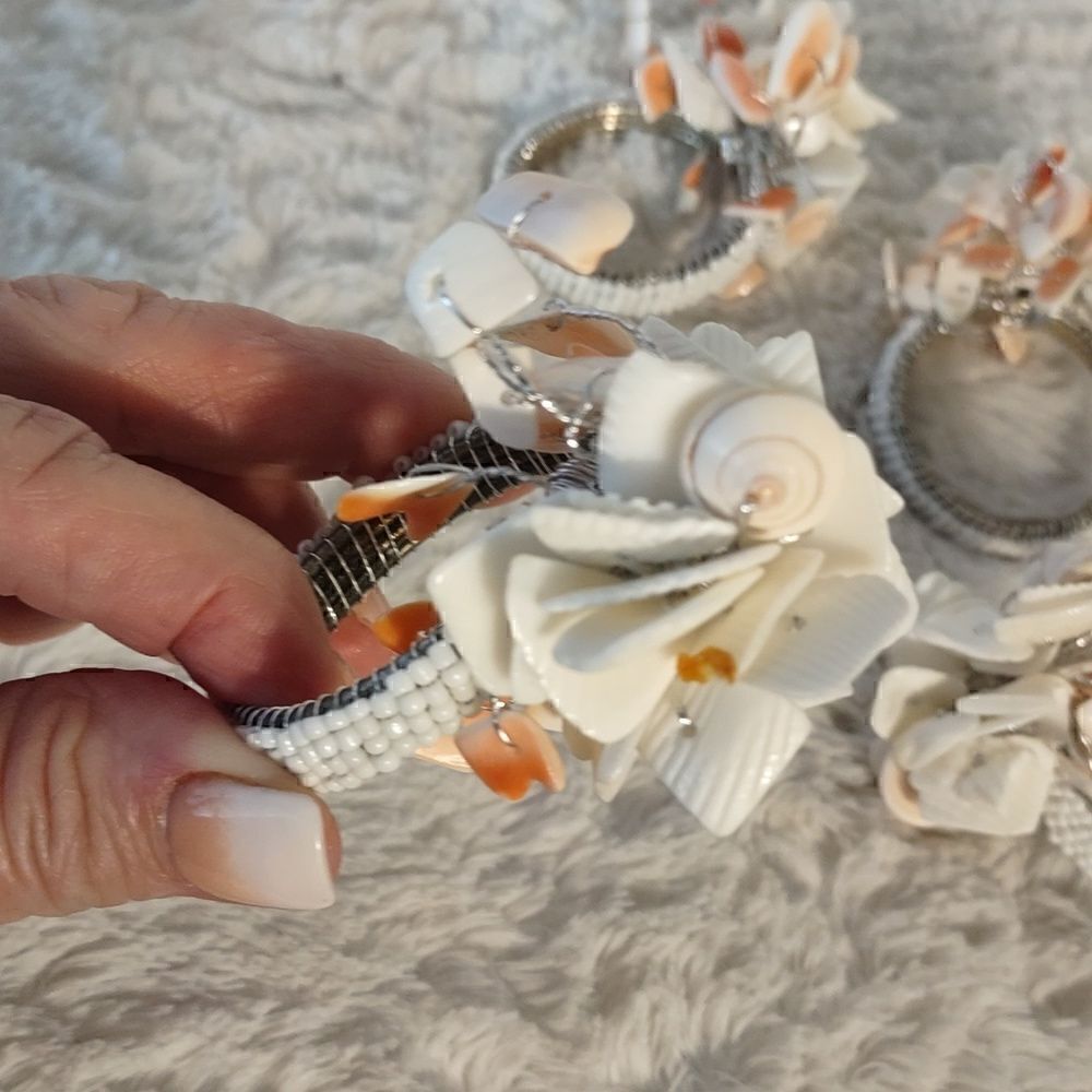 Sea Shell Napkin Rings Set of 4 - Picture 3 of 5